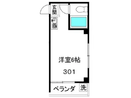 モン・リブレ(ワンルーム/3階)の間取り写真