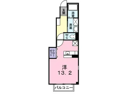 エルバフィオーレ(ワンルーム/1階)の間取り写真