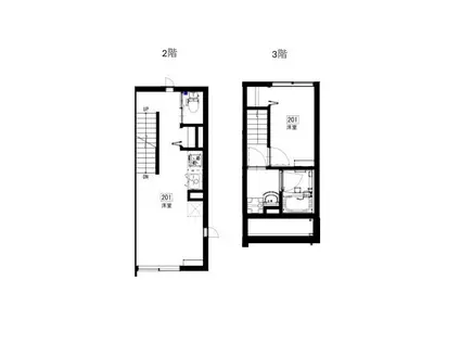 ソルナクレイシア練馬(1LDK/2階)の間取り写真