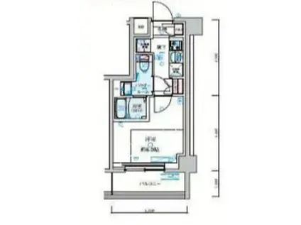 GENOVIA原木中山IISKYGARDEN(1K/2階)の間取り写真