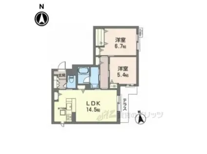 シャーメゾンF&D(2LDK/3階)の間取り写真