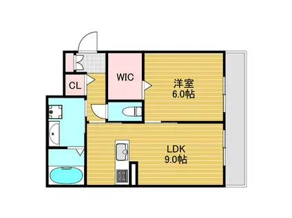 シャーメゾン新大阪ウエスト(1LDK/1階)の間取り写真