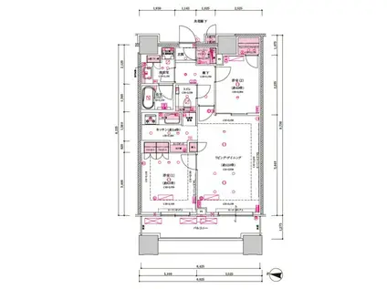 目黒第一マンションズ(2LDK/13階)の間取り写真