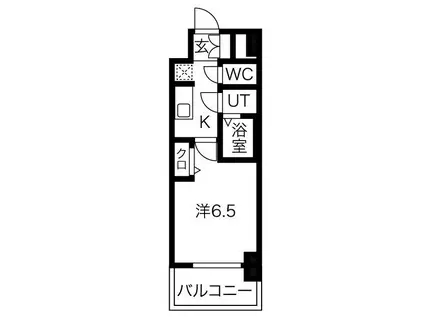 SOLメイクス新栄(1K/6階)の間取り写真