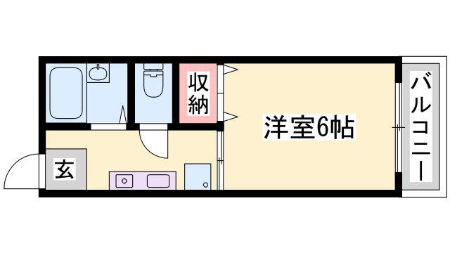 サンライズクイーン(1K/1階)の間取り写真