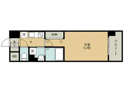 シエナ仙台III(1K/6階)の間取り写真