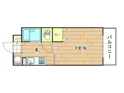 グッドフィールド(1K/3階)の間取り写真