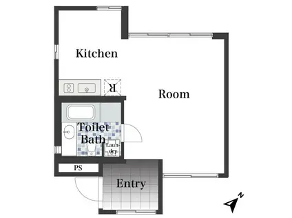 MAISON DU DIX-HUIT(ワンルーム/1階)の間取り写真