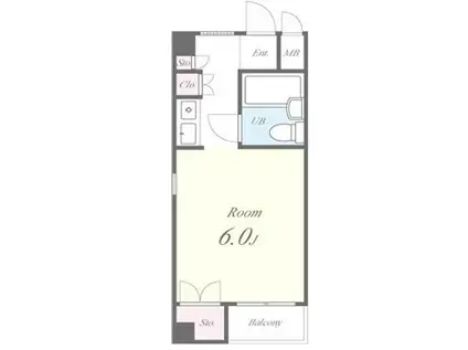 ハイツ大和II(ワンルーム/1階)の間取り写真