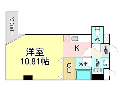 プラスビル(ワンルーム/3階)の間取り写真