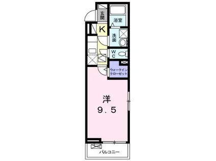 R.ヒルズ SEASONS E(1K/2階)の間取り写真