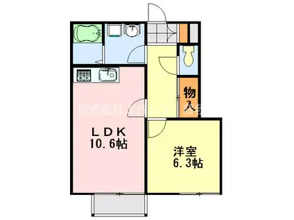 イーストプラザ(1LDK/1階)の間取り写真