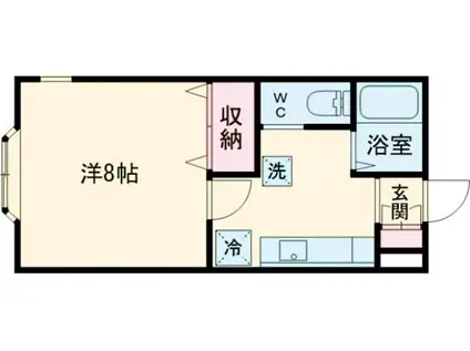 シティパル(1K/2階)の間取り写真
