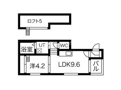 ドミナント堀田(1LDK/2階)の間取り写真