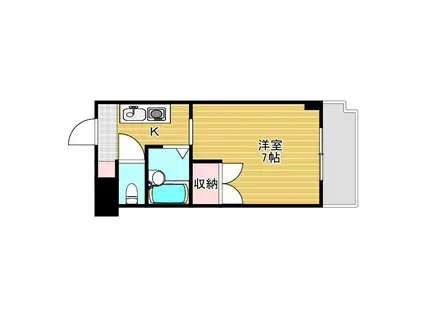 ジュネス蛍池(1K/2階)の間取り写真