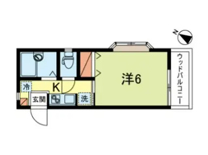 シティパオ荻窪(1K/2階)の間取り写真
