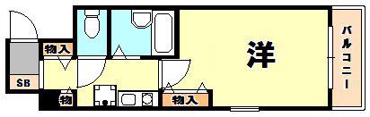 エスリード三宮フラワーロード(1K/5階)の間取り写真