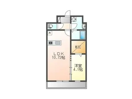 SOLUNA南小倉駅前I(1LDK/5階)の間取り写真
