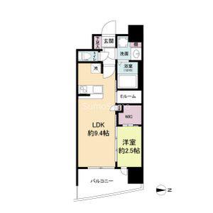 セレニテ難波リアン(1LDK/12階)の間取り写真