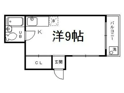 ラッキーハイツ(1K/1階)の間取り写真