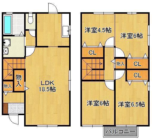 フレンドリースクエア鉄王6号地(4LDK/1階)の間取り写真