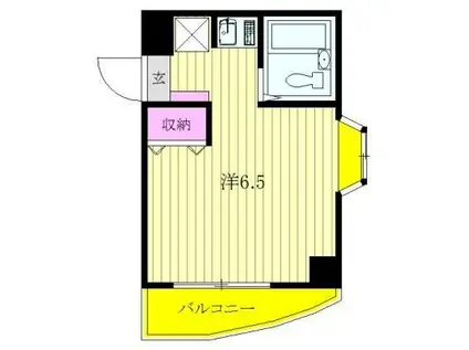 ハイムあさか(ワンルーム/3階)の間取り写真