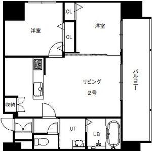 エクレール(2LDK/6階)の間取り写真