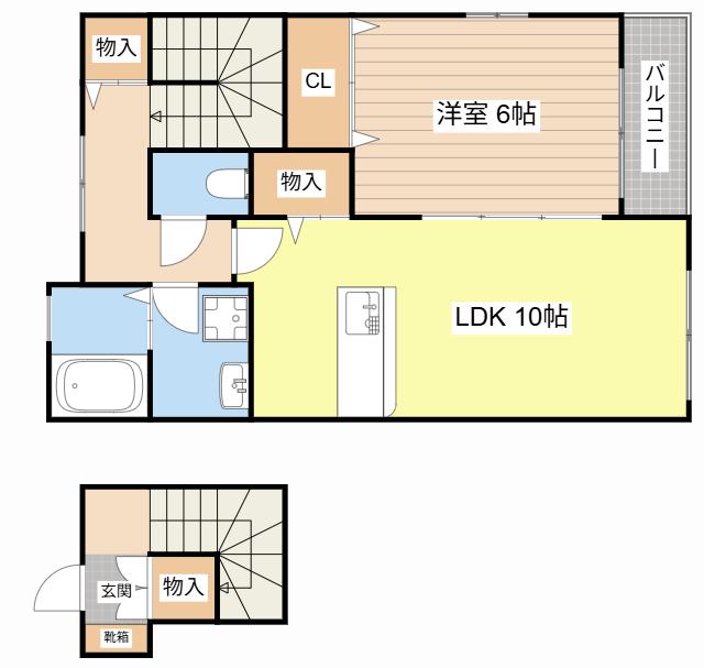 ＪＲ宇都宮線 間々田駅 徒歩10分 2階建 築14年(1LDK/2階)の間取り写真