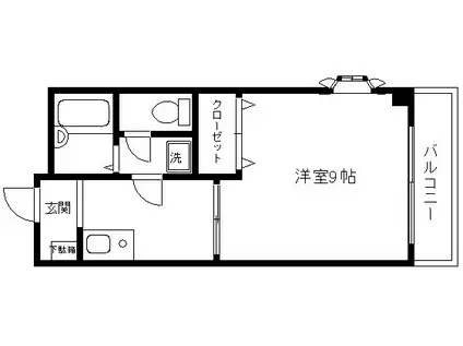 プレタメゾンボナール(1K/3階)の間取り写真