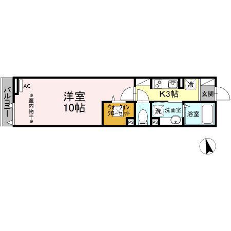 パティオ池袋(1K/1階)の間取り写真