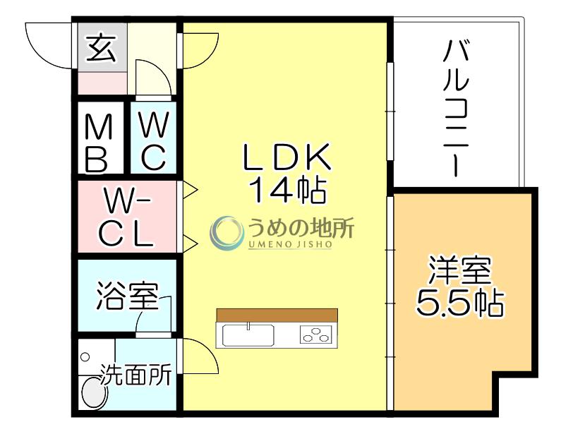 ALLEYIII(1LDK/3階)の間取り写真