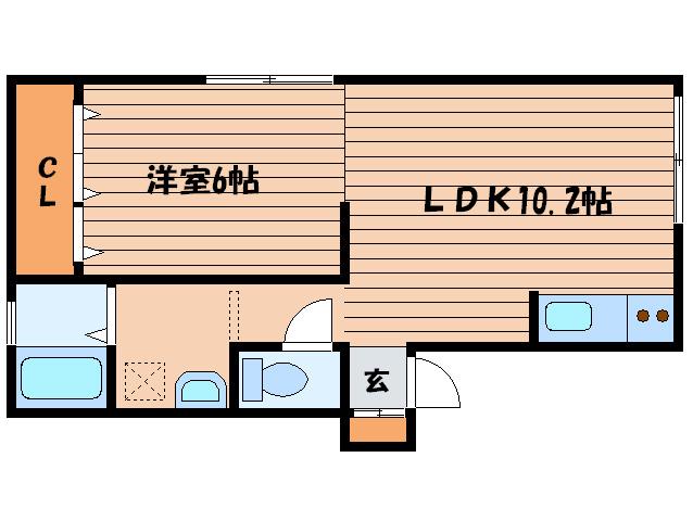 DOLCE N10(1LDK/4階)の間取り写真
