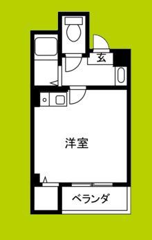 LMヒルズ堂ヶ芝(ワンルーム/6階)の間取り写真