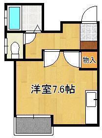クレッシェンド西南(1K/2階)の間取り写真