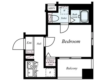 AZEST本所吾妻橋(1K/4階)の間取り写真