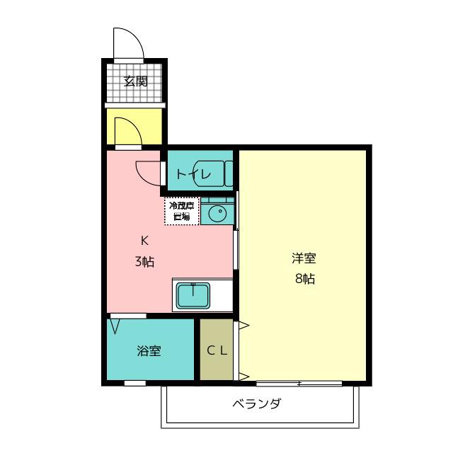 SOLEIL(1K/3階)の間取り写真