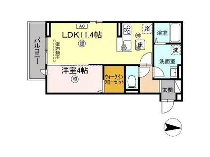 セントラルIWAMI TYPE-2(1LDK/1階)の間取り写真
