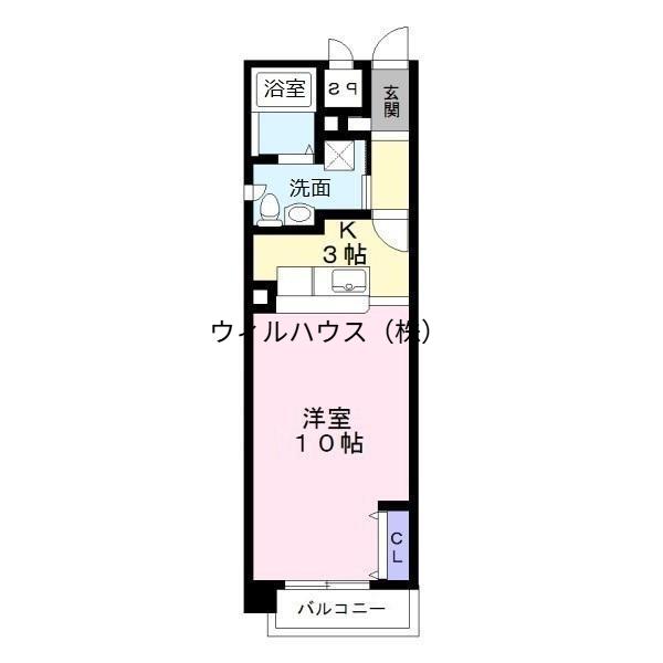 TKアンバーコート宿院(ワンルーム/4階)の間取り写真