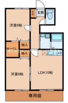 ドルフ弐番館(2LDK/1階)の間取り写真