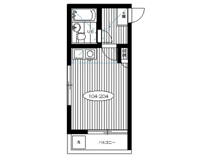 ライフピアローゼス(ワンルーム/2階)の間取り写真