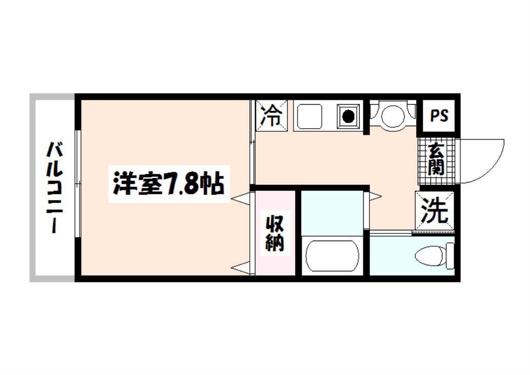 タウンハウスK・I(1K/1階)の間取り写真