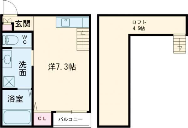 スムーノ垂水山手(ワンルーム/2階)の間取り写真