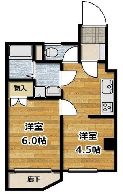 キンハトヴィレッジノア(1LDK/1階)の間取り写真