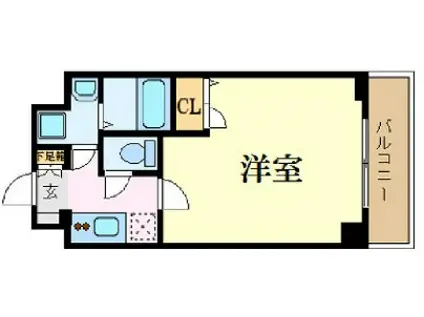 プレサンスOSAKA江坂(1K/7階)の間取り写真