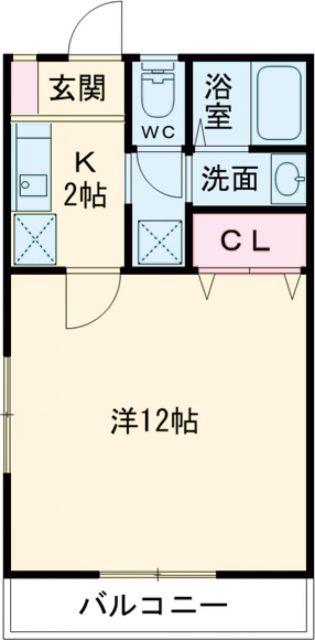 シーパーク長太ノ浦B棟(1K/1階)の間取り写真