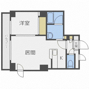 アンビエンテ131(1LDK/5階)の間取り写真