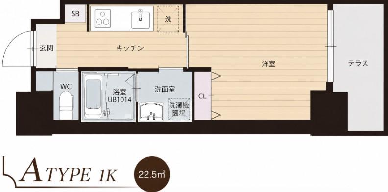 ORIENT BLD NO123(1K/10階)の間取り写真