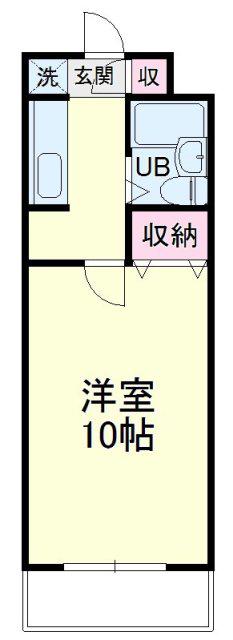 中沢CHG(1K/5階)の間取り写真