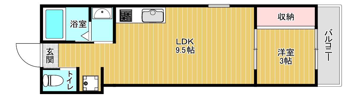 LUMINART明石(1LDK/3階)の間取り写真