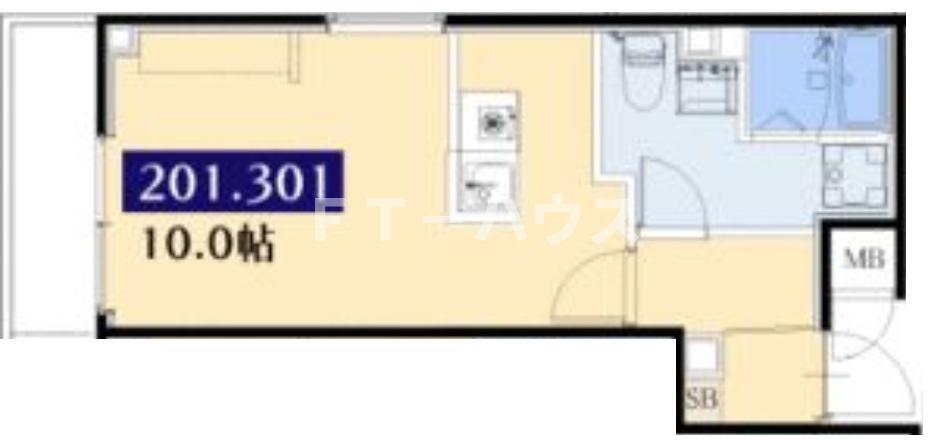SKビル拾参番館(1K/3階)の間取り写真